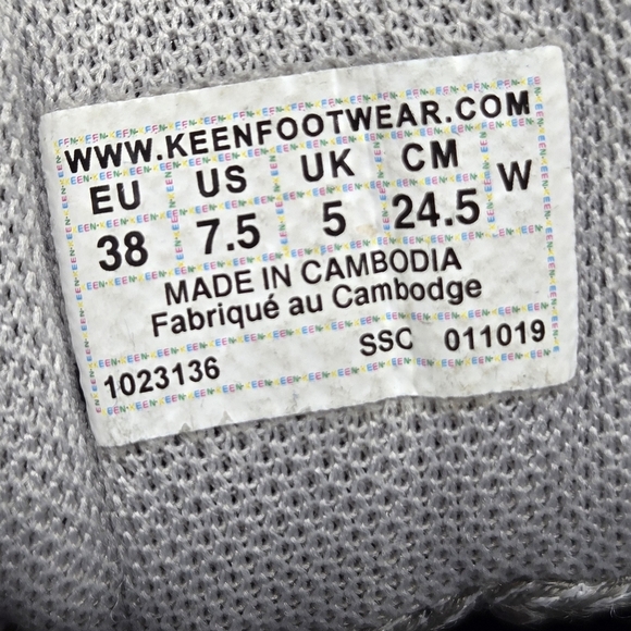 Keen Explore Women's Waterproof Gray Mesh Lace Up Hiking Shoes Size 7.5 - Picture 8 of 8